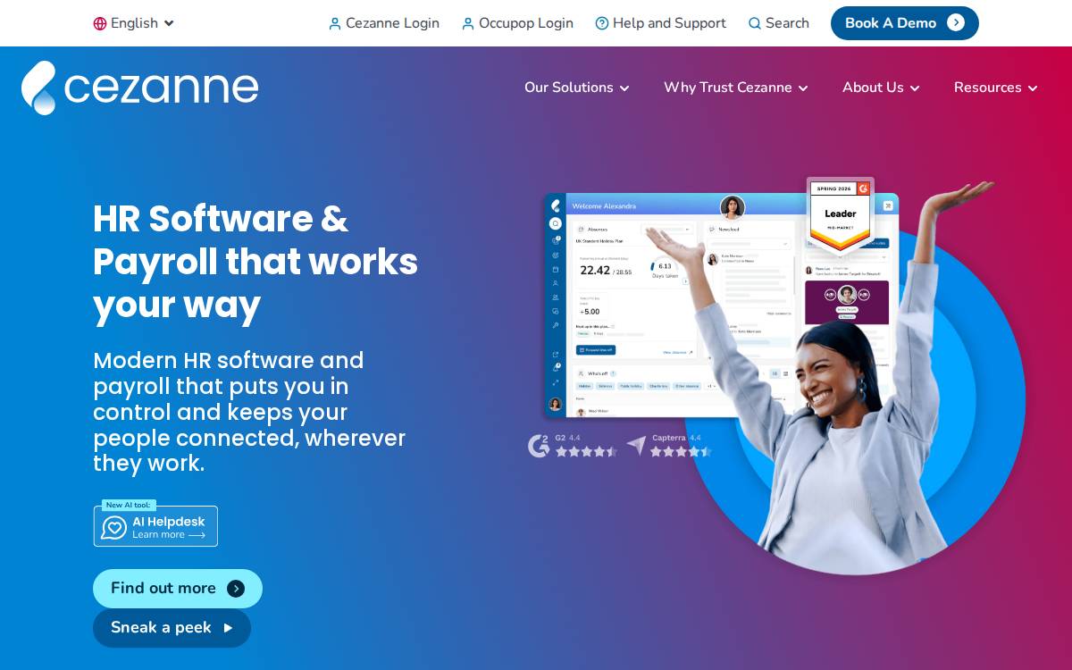 Cezanne HR website preview
