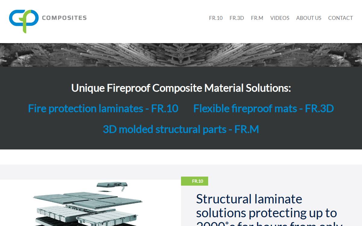 CFP Composites website preview