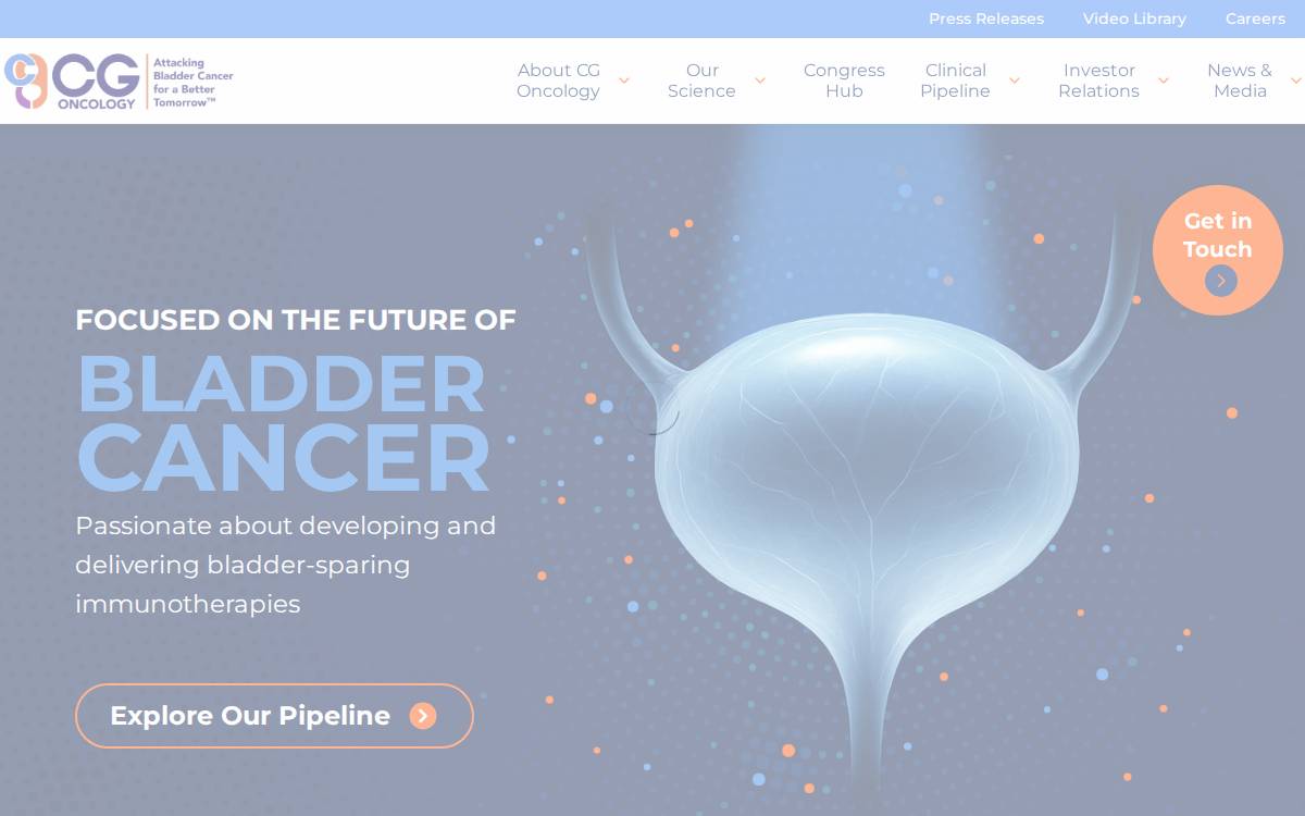 CG Oncology website preview