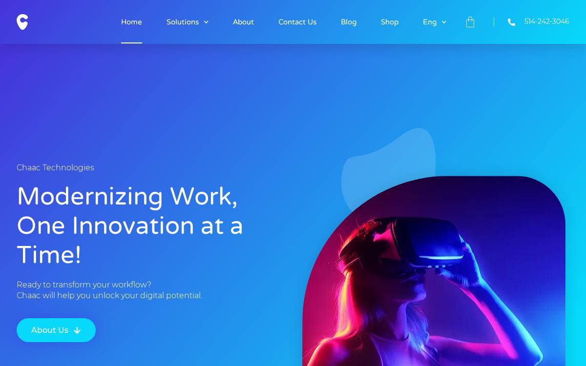 Chaac Technologies Inc website preview
