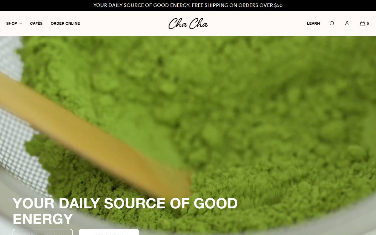 Chachamatcha website preview