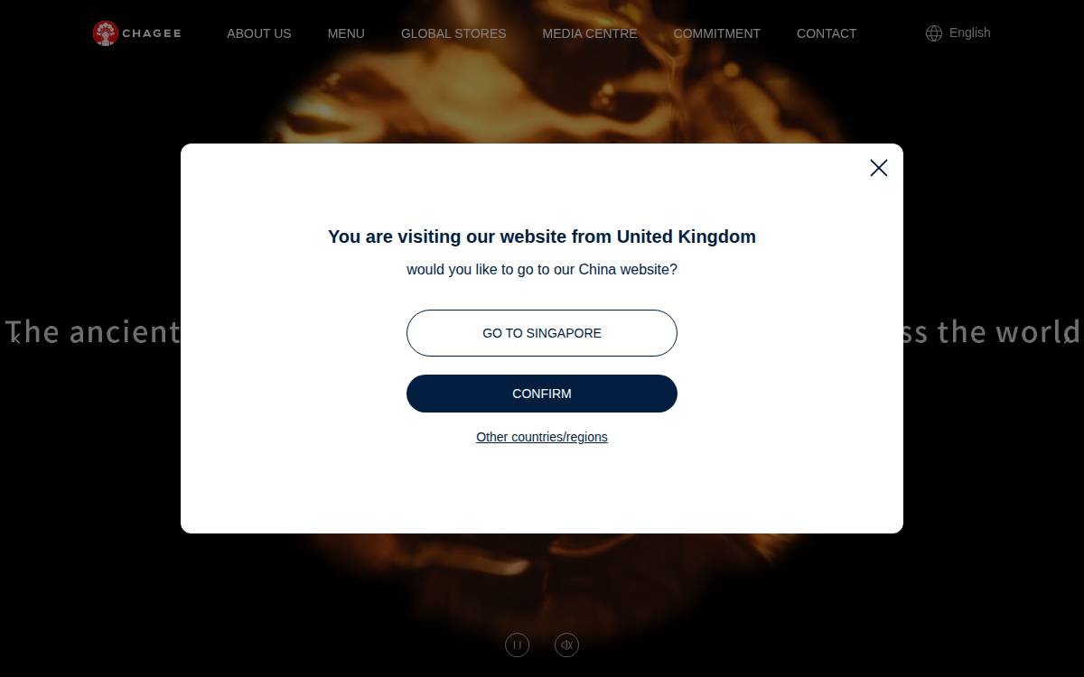 Chagee website preview