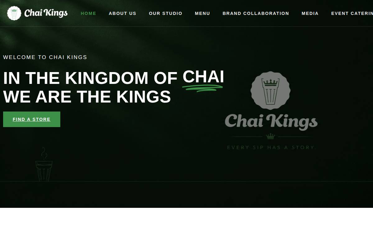 Chai Kings website preview