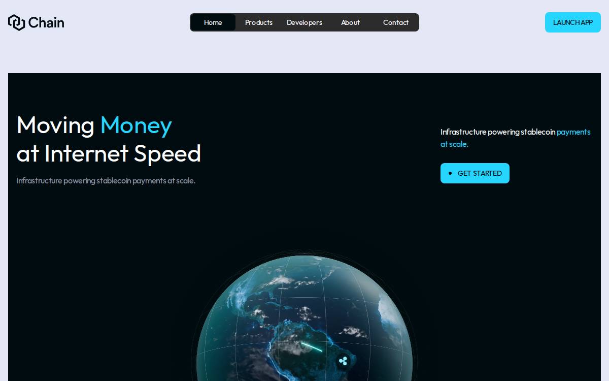 Chain Centralized infra Growth Exit website preview