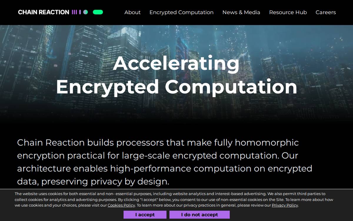 Chain Reaction website preview