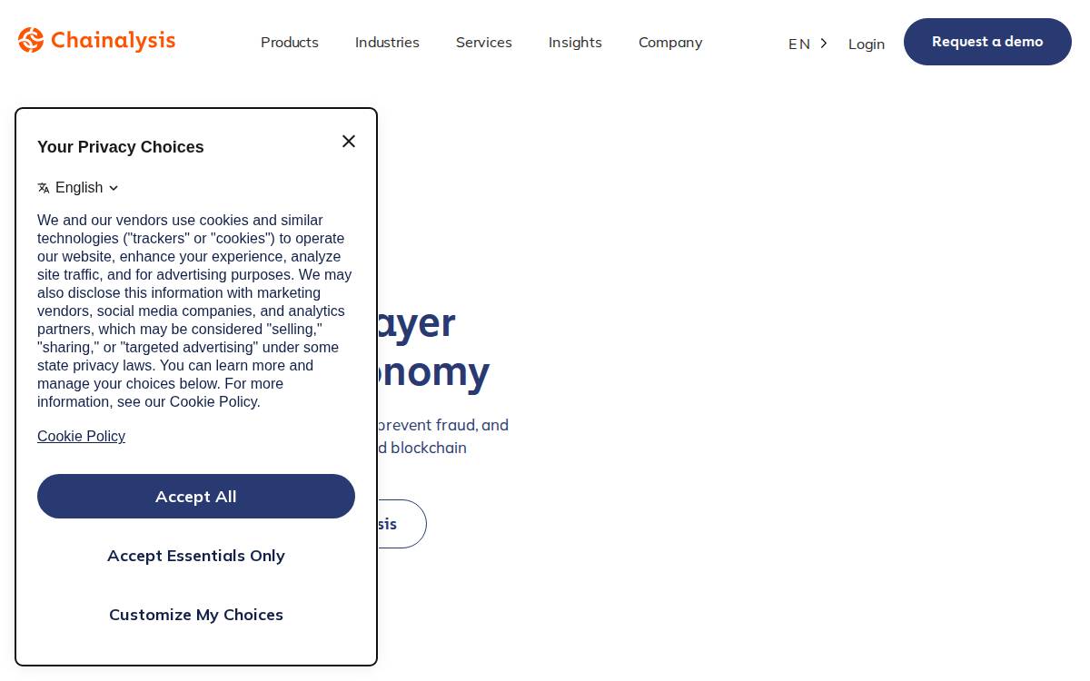 Chainalysis website preview