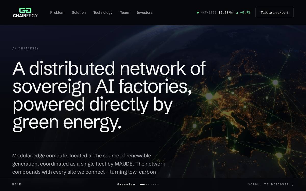 Chainergy website preview