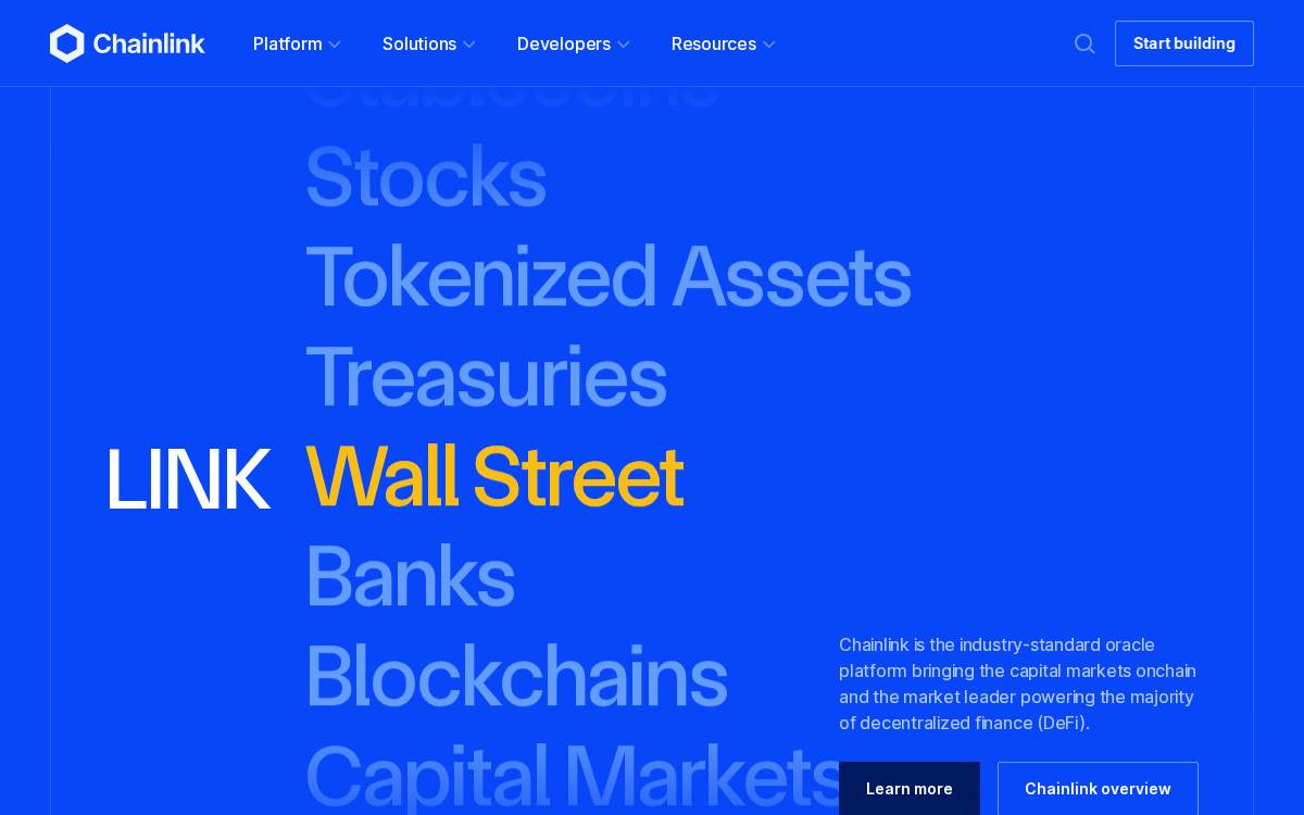 Chainlink website preview