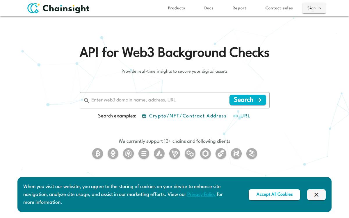 Chainsight website preview