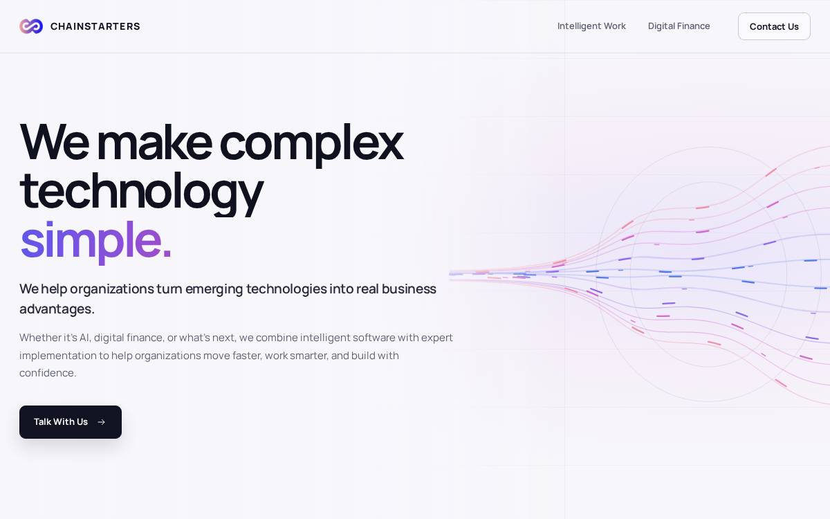 Chainstarters website preview