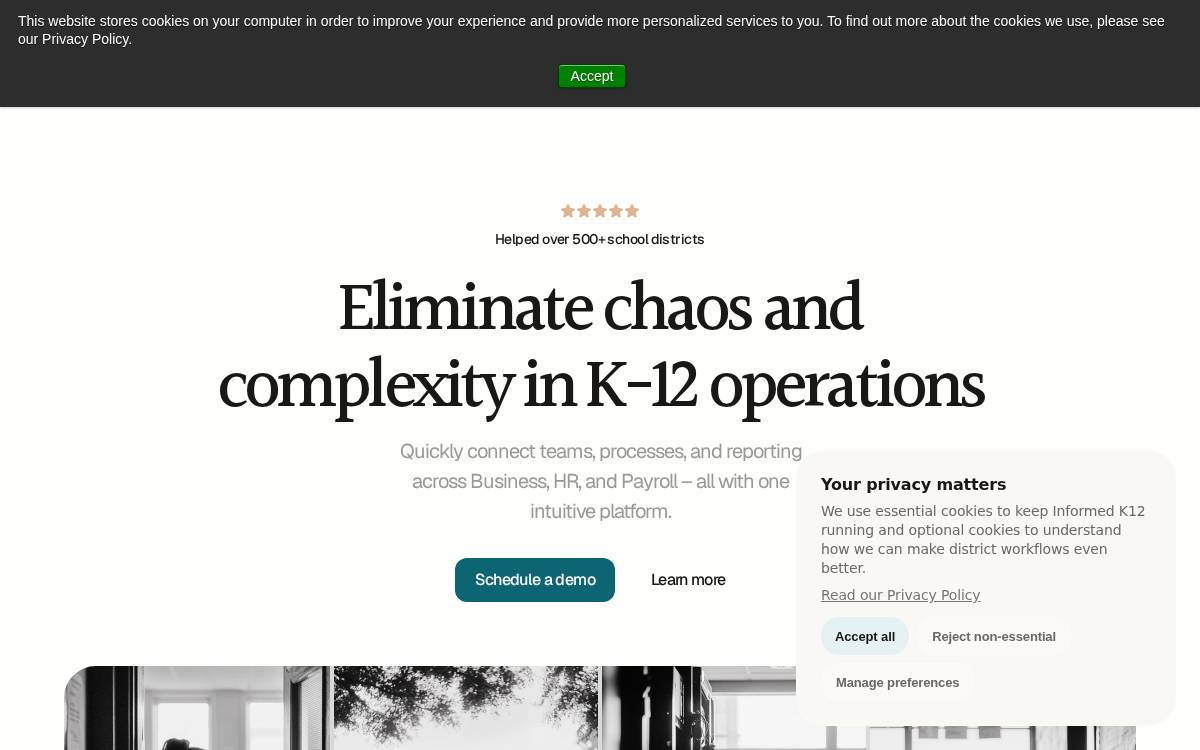 Chalkschools website preview