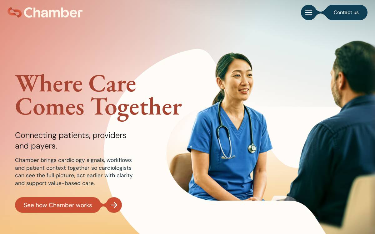 Chamber Cardio website preview