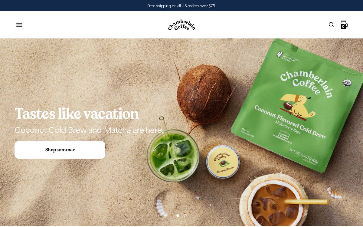 Chamberlain Coffee website preview