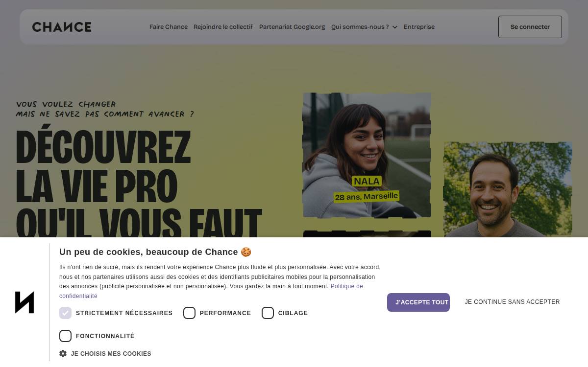 Chance website preview