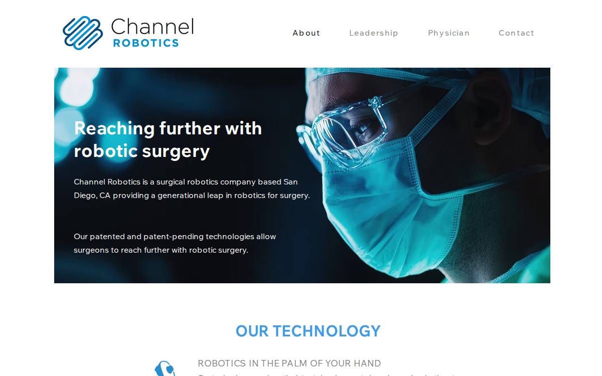 Channel Robotics website preview