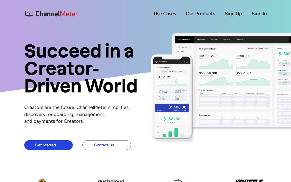 ChannelMeter website preview