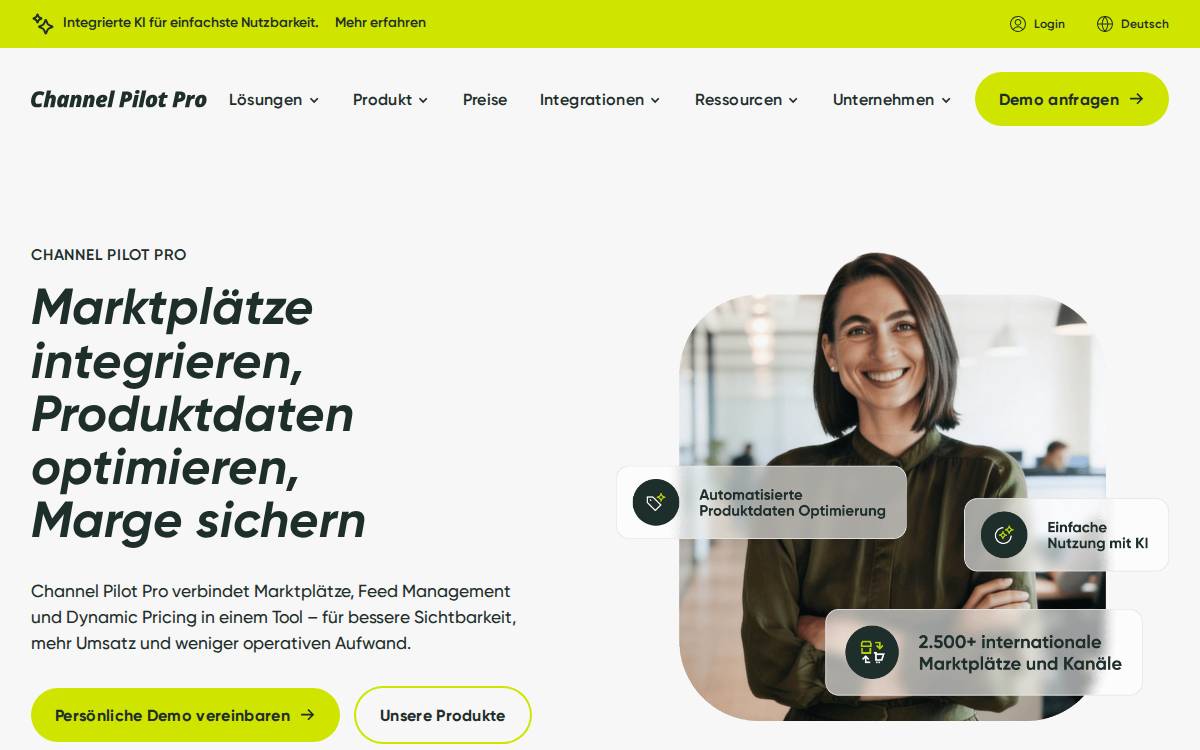 ChannelPilot Solutions website preview
