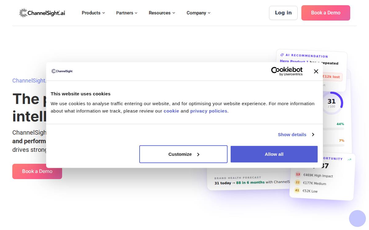 ChannelSight website preview