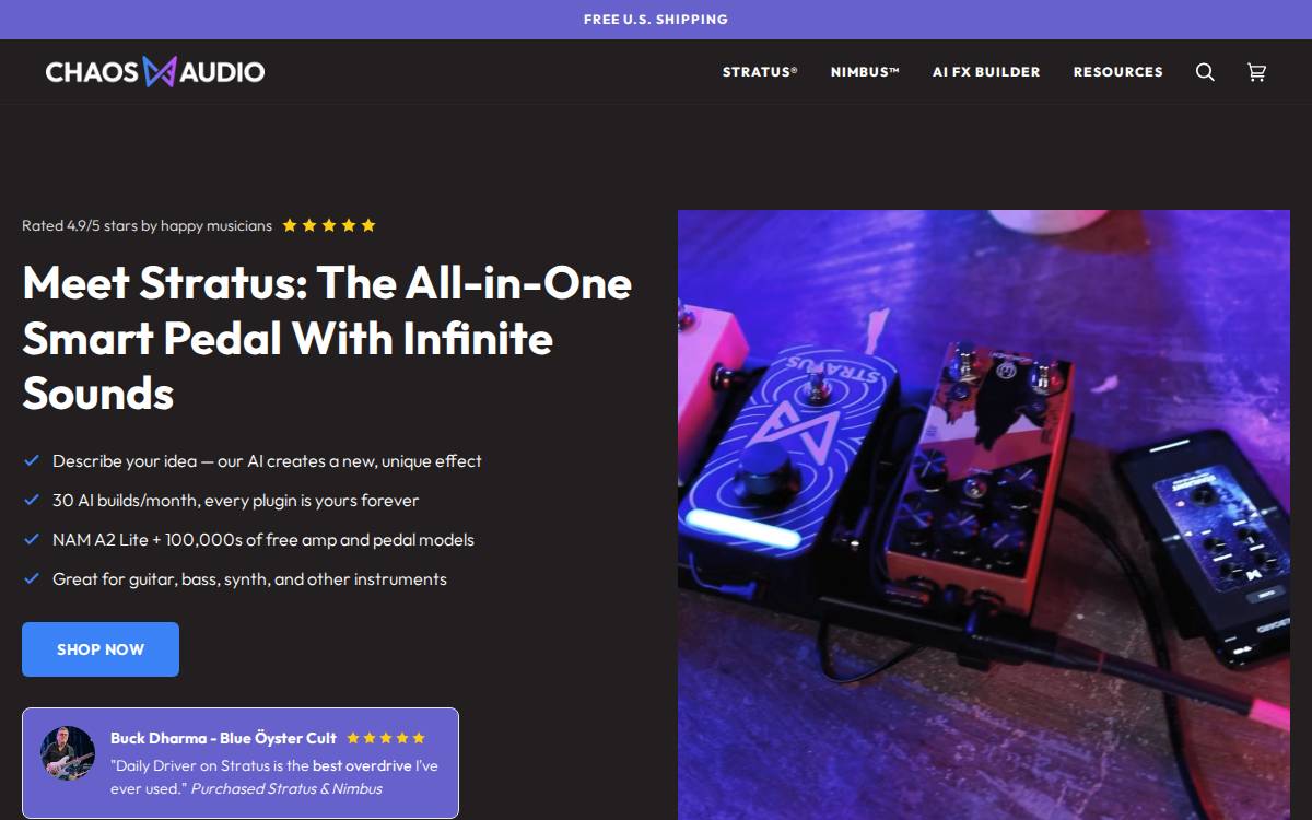 Chaosaudio website preview