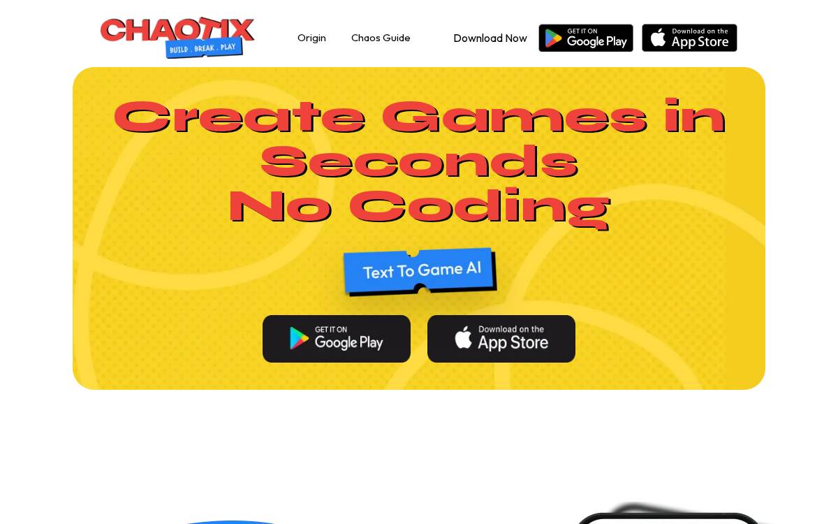 Chaotix website preview