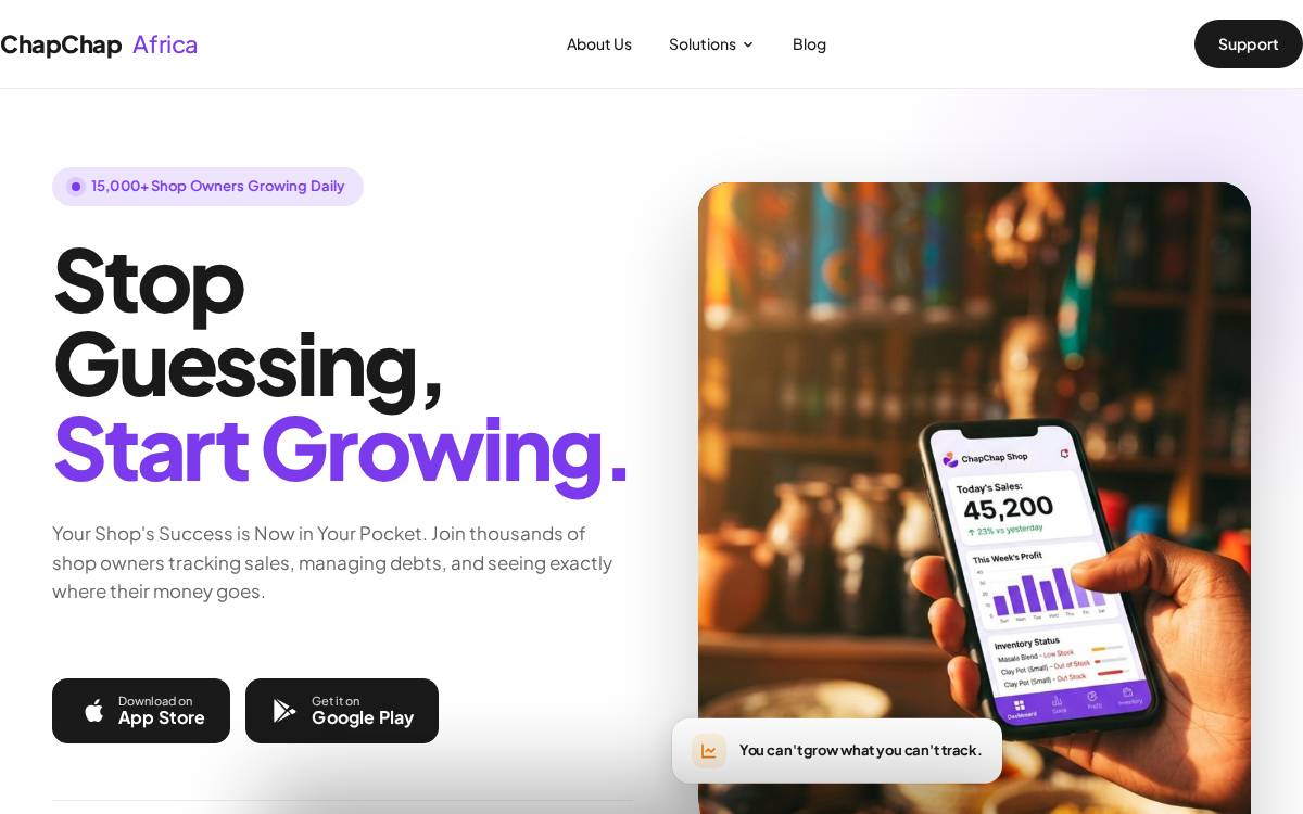 Chapchap website preview