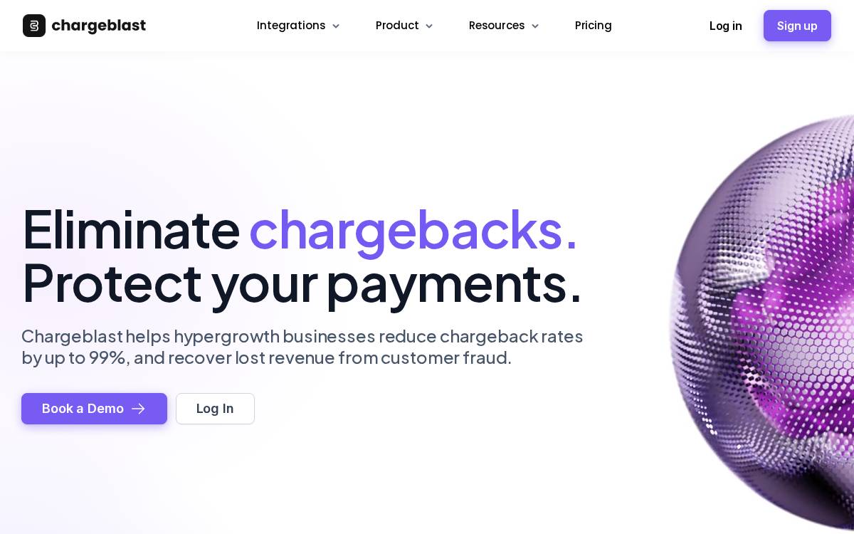 Chargeblast website preview