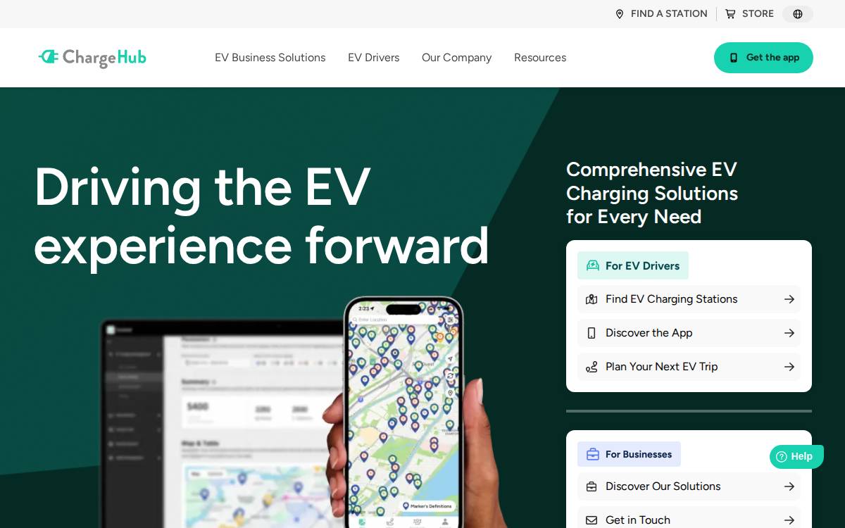 Chargehub website preview