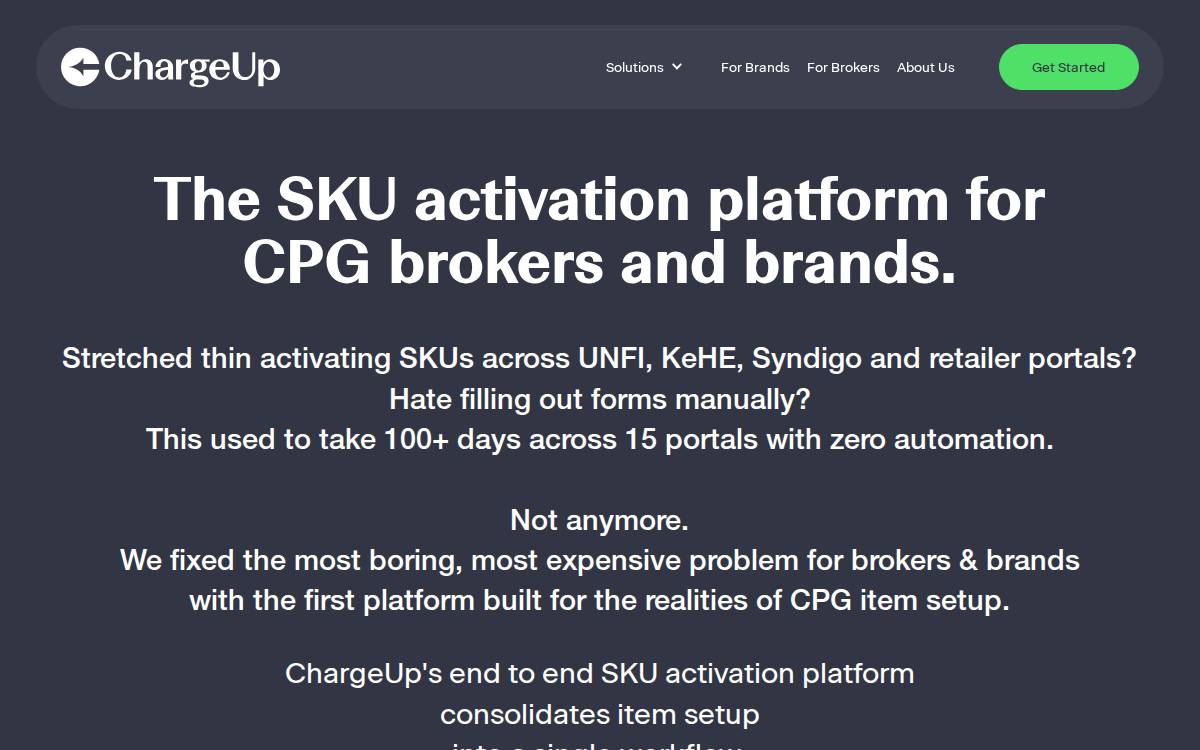 Chargeup website preview