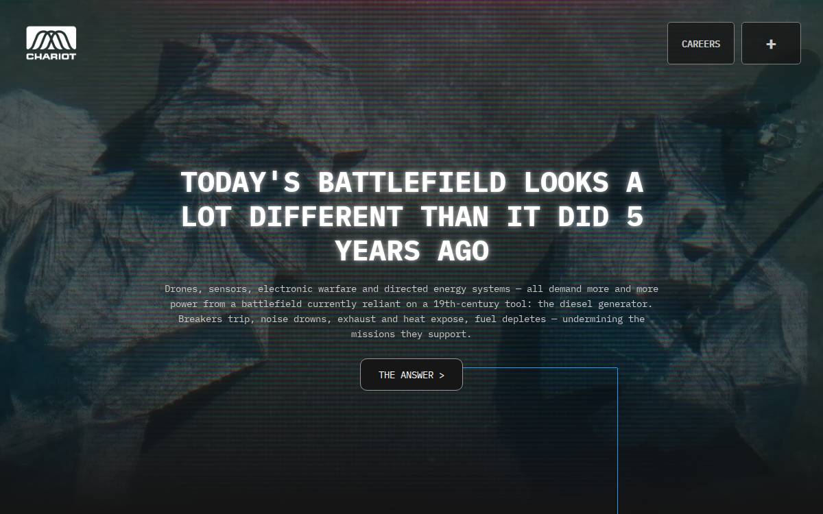 Chariot Defense website preview