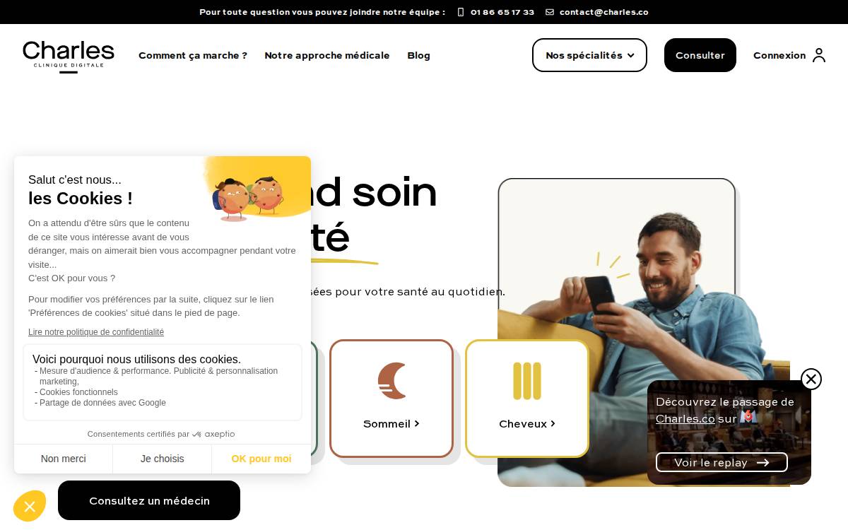 Charles website preview