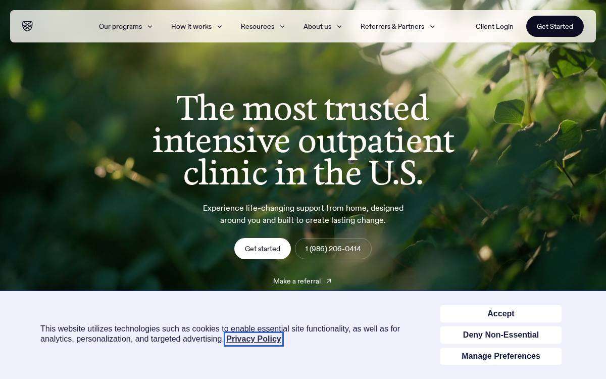 Charlie Health website preview