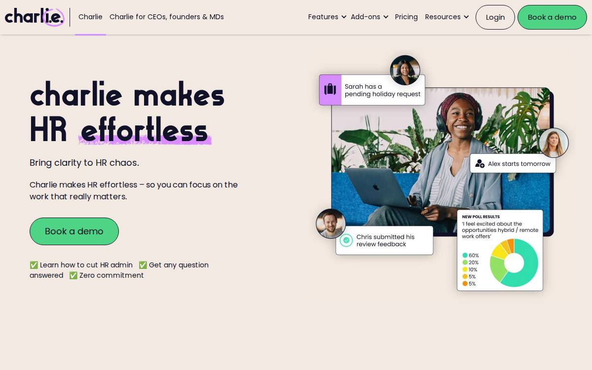 Charlie website preview