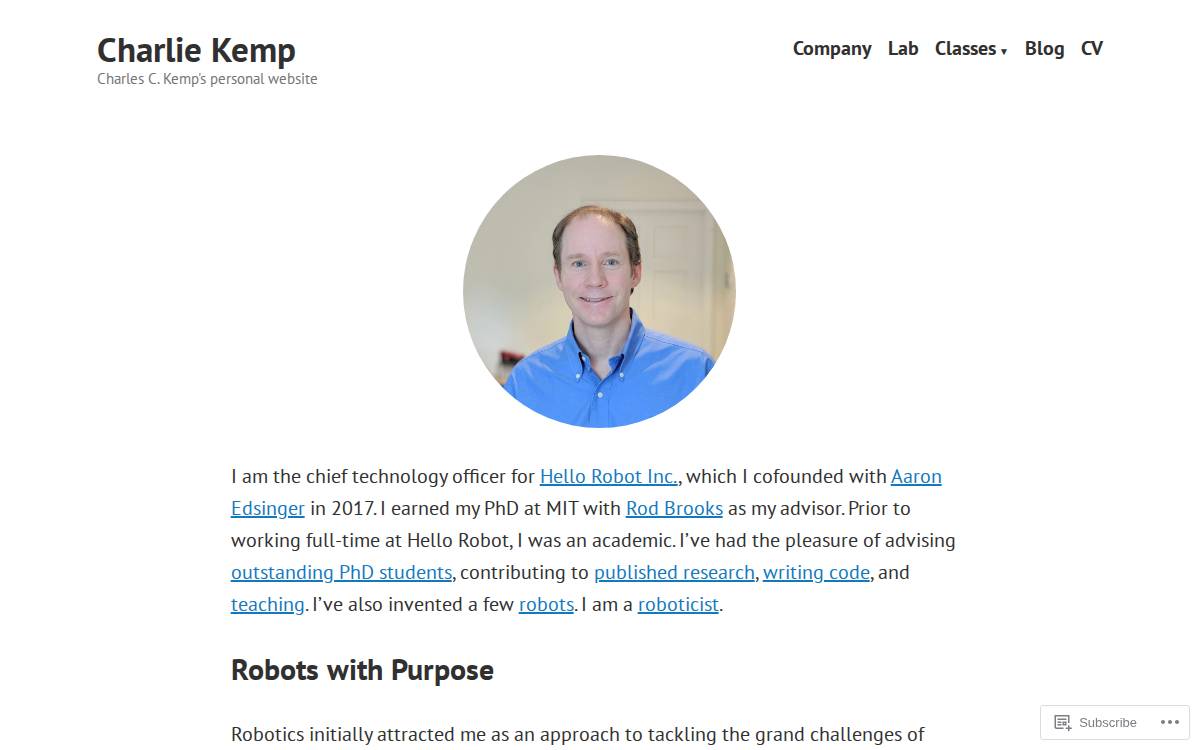Charliekemp website preview
