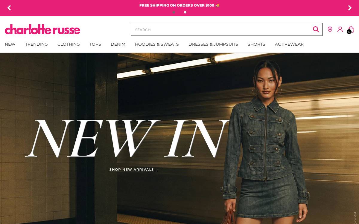 Charlotte Russe website preview