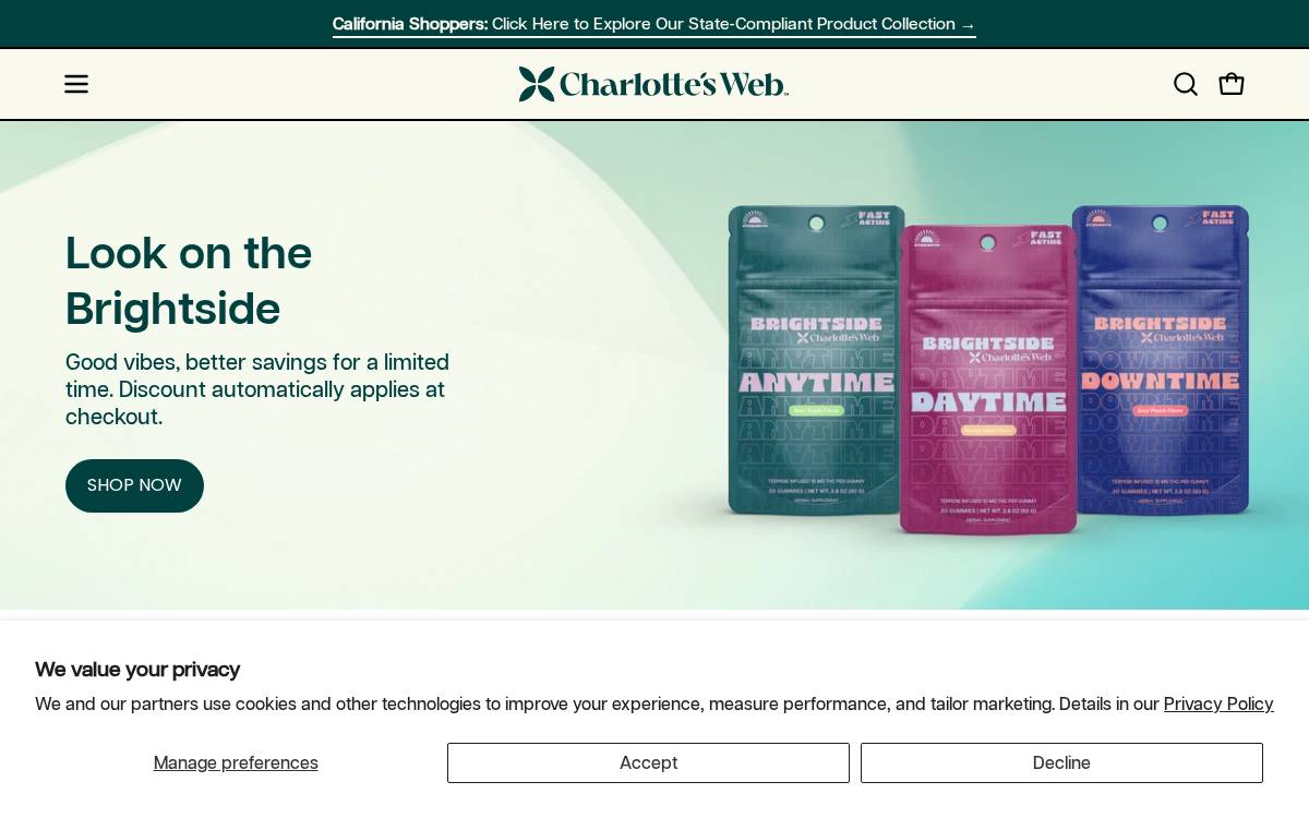 Charlotte's Web Holdings, Inc. website preview