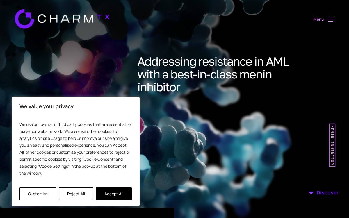 CHARM Therapeutics website preview