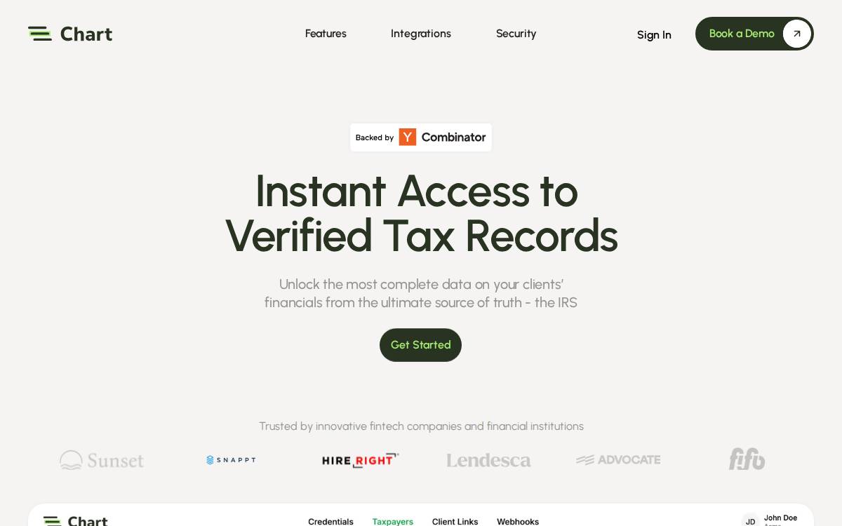 Chart website preview