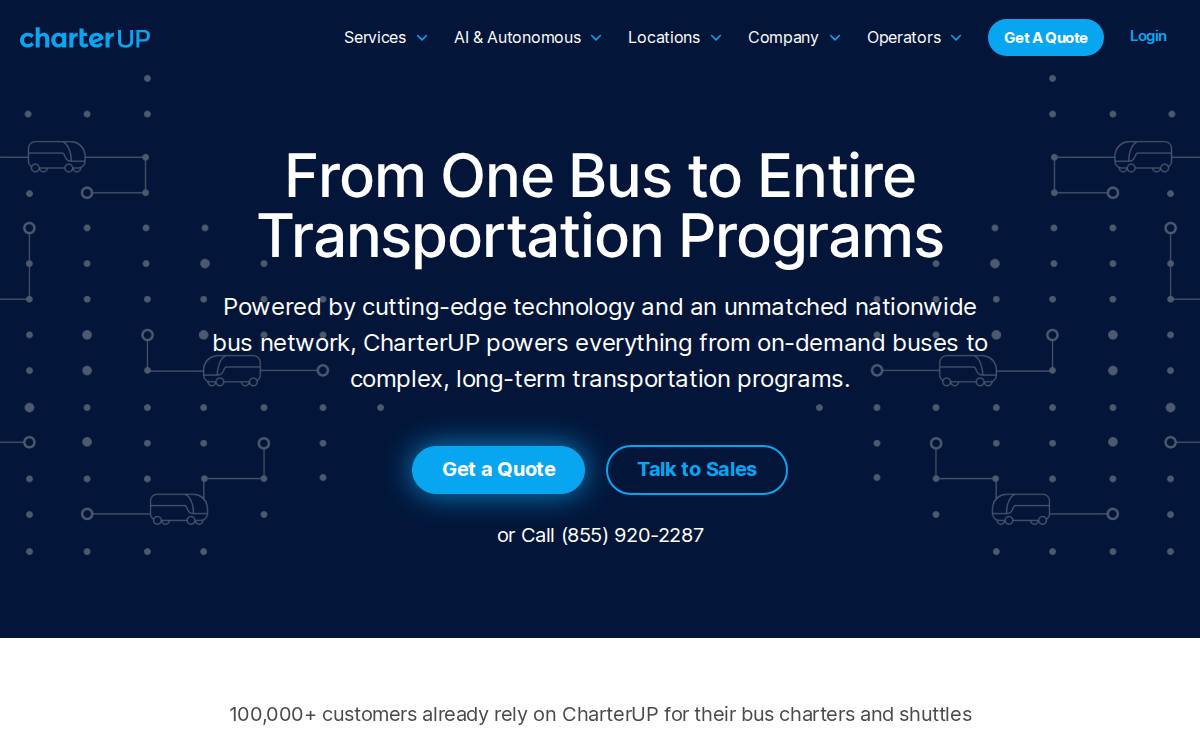 CharterUP website preview