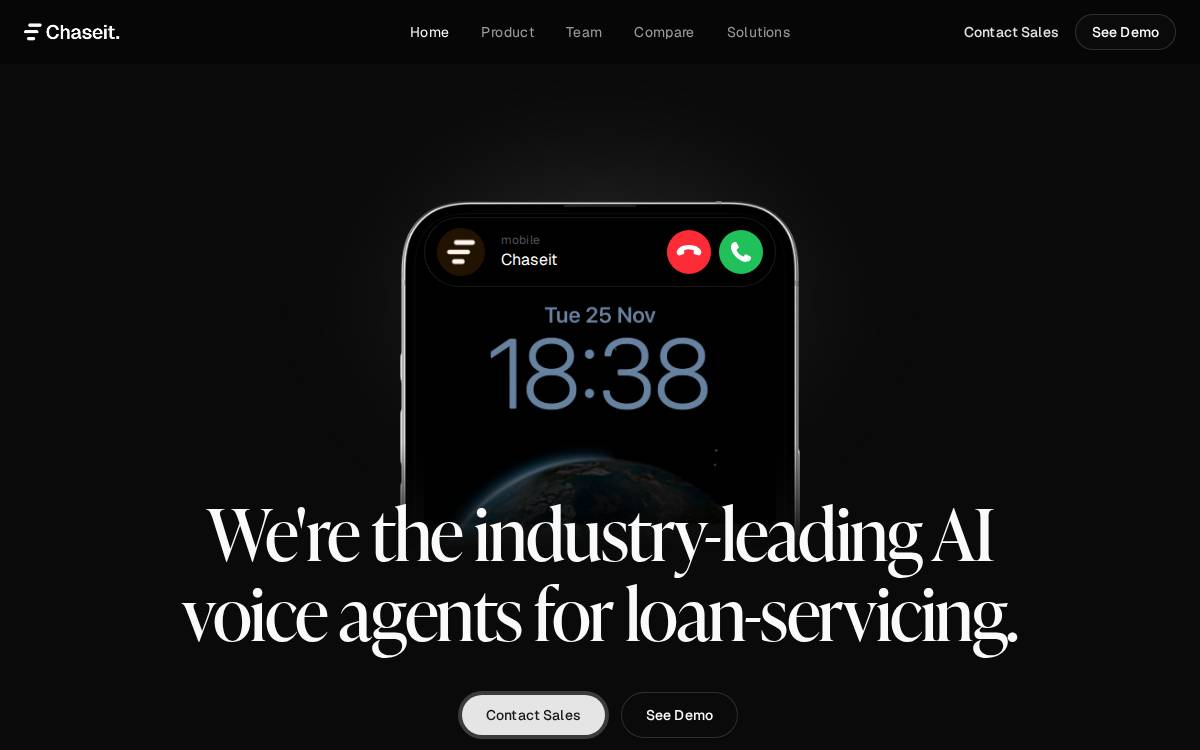 Chaseit website preview