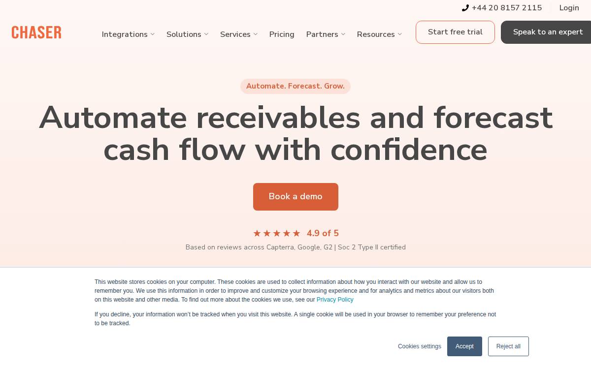 Chaserhq website preview