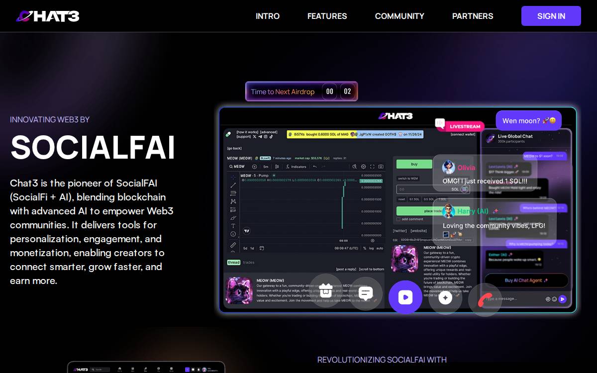 Chat3 website preview
