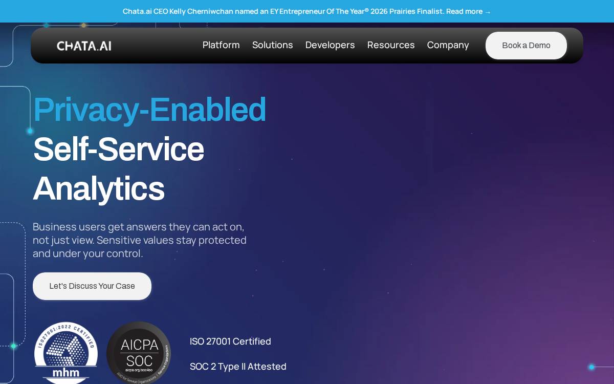 Chata website preview