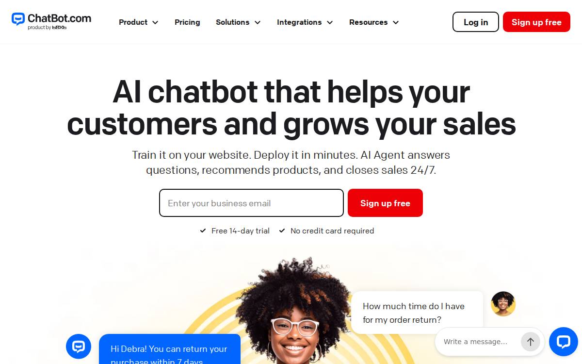 ChatBot website preview