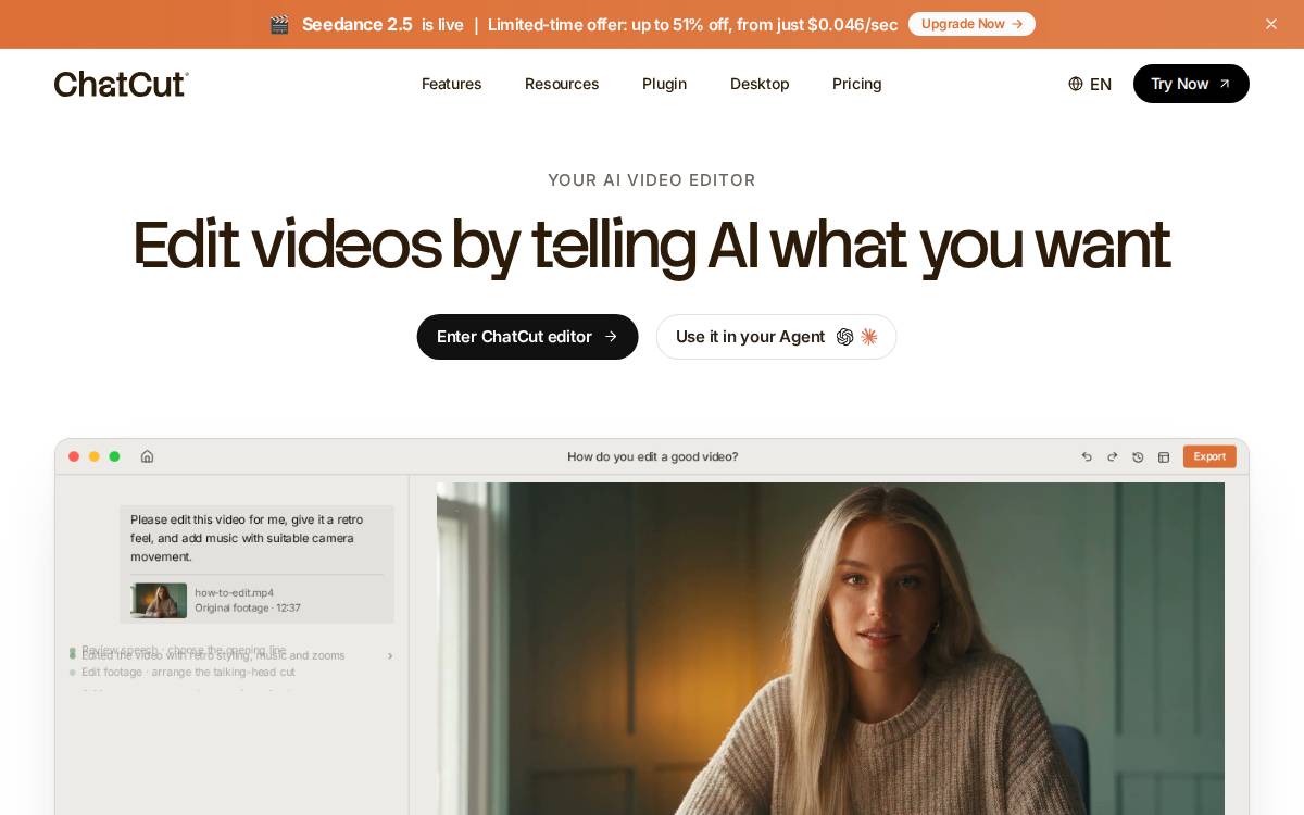ChatCut website preview