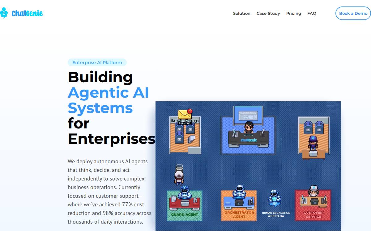 ChatGenie website preview