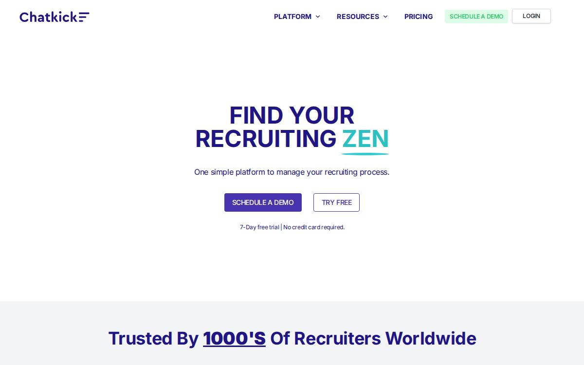 Chatkick website preview