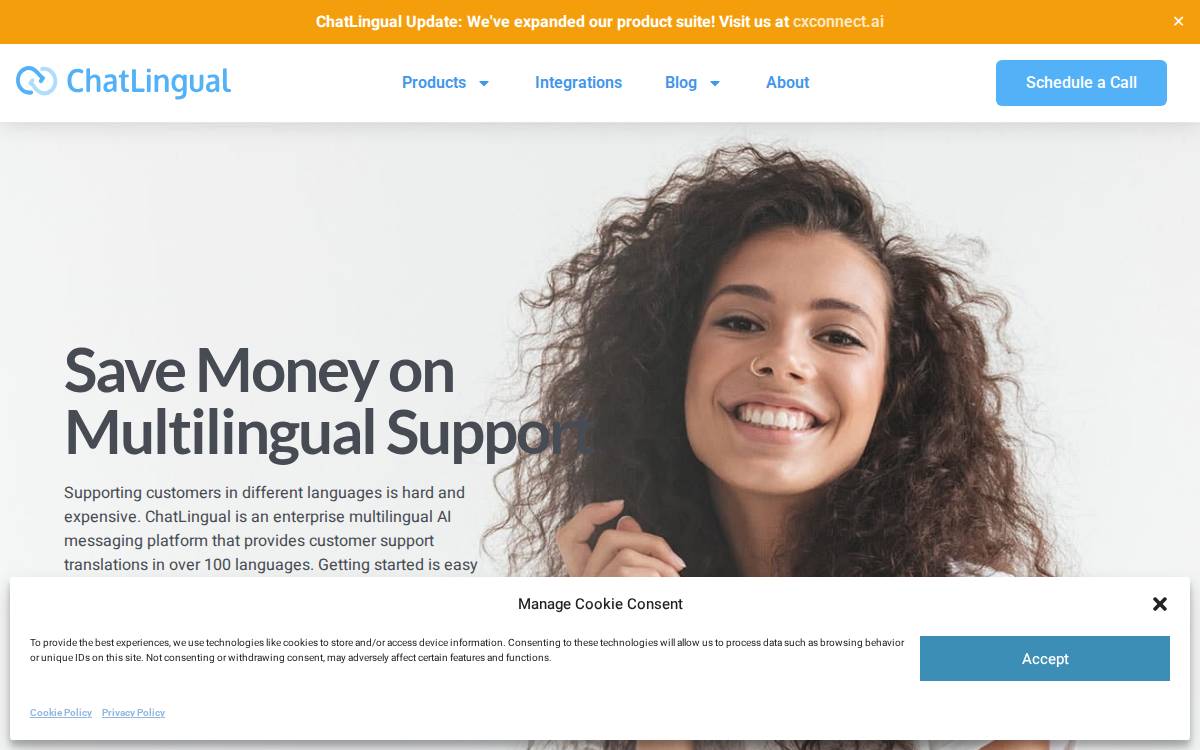ChatLingual website preview