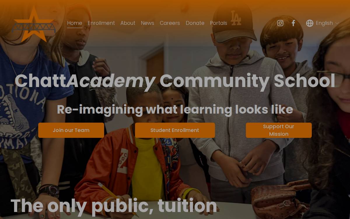 ChattAcademy Community School 1 School | TN Middle website preview