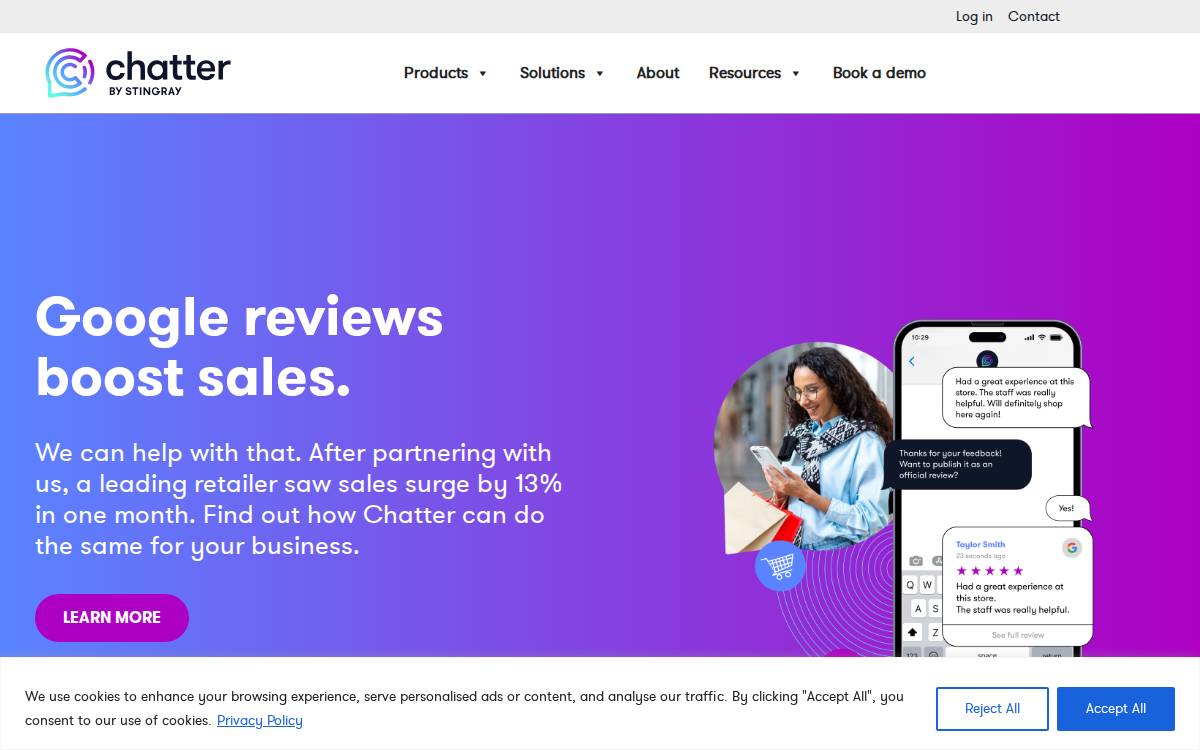 Chatter website preview