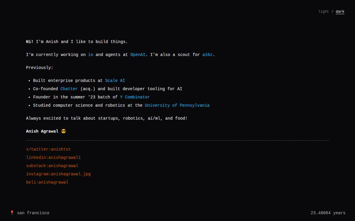 Chatter website preview